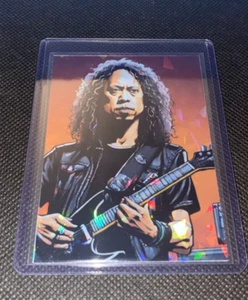 Tarjeta refractora holográfica personalizada Kirk Hammett Metallica | Arte hecho a mano - Imagen 1 de 4