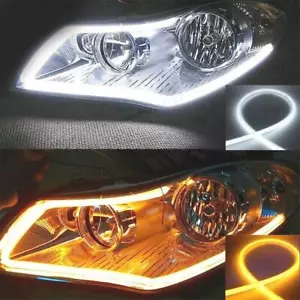 60CM LED DRL Light Amber Sequential Flexible Turn Signal Strip for Headlight - Picture 1 of 11