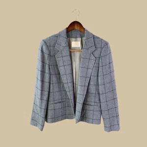 Vintage Pendleton Gray Striped Wool Blazer Jacket Size 12 Made in USA - Picture 1 of 8