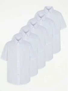 5x camicetta scuola per ragazze maniche corte bianco età 3-18 uniforme 38-48" - Foto 1 di 1