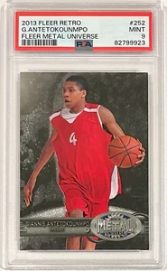 2013 Fleer Retro Metal Universe #252 Giannis Antetokounmpo Rookie RC PSA 9 Mint - Picture 1 of 2