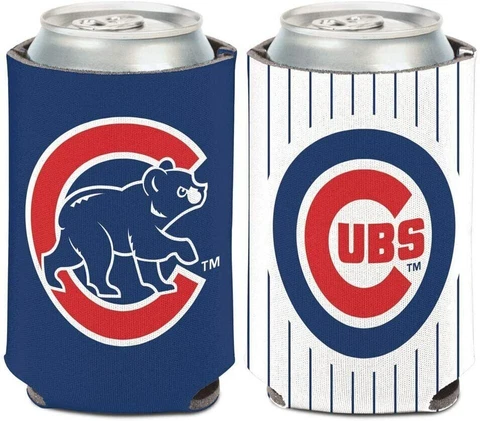 Chicago Cubs Can Cooler Two Sided Design MLB Collapsible Koozie Cover