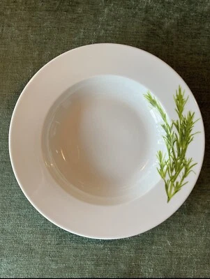 Crate & Barrel Oversized Serving Bowl 4 Different Herbs Prints Set of 4 BN/Tags - Image 1 of 4