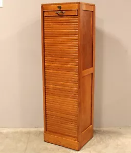 ANTIKE AKTENSCHRANK Büroschrank ROLLSCHRANK ROLLADENSCHRANK -EICHE- anfang 20.Jh - Bild 1 von 8