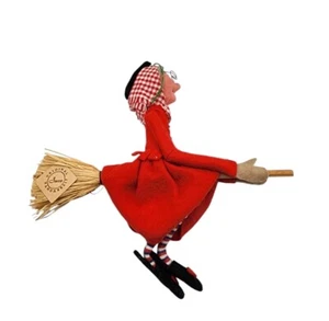 Vintage Halloween Suse Kitchen Witch Scandinavian Baba Yaga Hanging Doll German - Picture 1 of 7