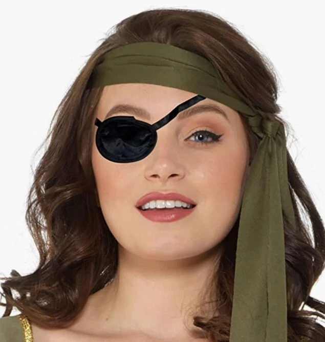 Soft Black Pirate Eye Patch - Unisex - Costume Accessory - All Ages - Image 1 of 1
