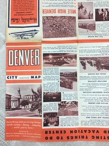 Guantera indexada Denver Colorado City 1954 mapa de ruta  - Imagen 1 de 3