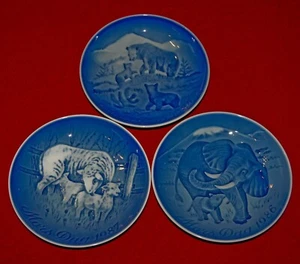 BING & GRONDAHL Plates Mother's Day 1985 1986 1987 Bears Sheeps Elephant Denmark - Picture 1 of 2