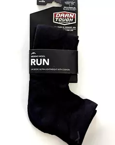 DARN TOUGH RUN ULTRA LIGHTWEIGHT W/ CUSHION BLACK 1/4 SOCKS XL, 1040 - Picture 1 of 1