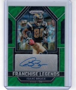 2022 Panini Prizm Isaac Bruce Franchise Legends Green Scope Auto #'ed 45/75 - Picture 1 of 1