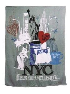 PLAID COPERTA IN MORBIDO PILE NEW YORK GRIGIO CM130 X 160- - Imagen 1 de 1