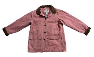 Vintage LL Bean Cotton Lined Barn Chore Jacket Coat Women’s Size S Petite Pink
