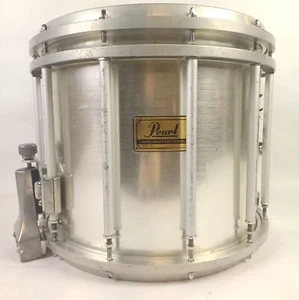 Pearl 14"Brushed Silver Championship Maple FFX Marching Snare Drum Free Floating - Picture 1 of 15