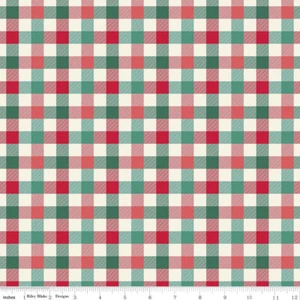 Merry Little Christmas Check Multi C14848 100% Cotton Fabric by the half yd - Picture 1 of 7