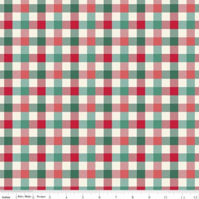 Merry Little Christmas Check Multi C14848  100% Cotton Fabric by the half yd - Image 1 of 4