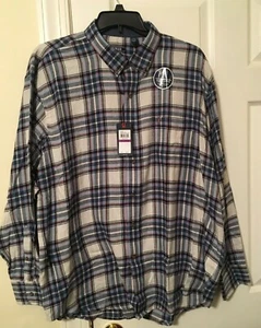 IZOD Men's STRATTON FLANNEL SHIRT Long Sleeve Button Front SIZE - XXL 2XL NWT - Picture 1 of 6