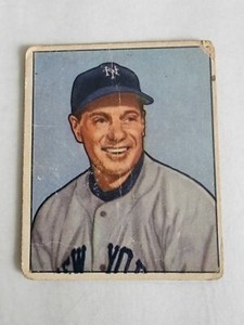 1950 BOWMAN LEO DUROCHER CARD # 220 NEW YORK GIANTS BASEBALL CARD