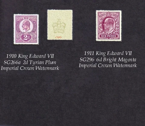 King Edward VII 2d Tyrian Plum Sg266a & 6d Bright Magenta Sg296 (Forgeries) Cover
