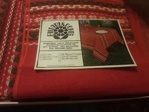 VERY RARE Vintage Scandinavian Christmas Tablecloth & Napkins. See Description - Picture 1 of 5