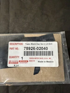 Genuine Toyota Black Out Tape 75926-02040 - Bild 1 von 5