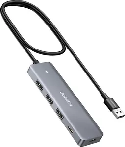 UGREEN Ultra Slim 4 Port USB Hub 5Gbps Data Transfer Multiple Port Extension - Picture 1 of 7