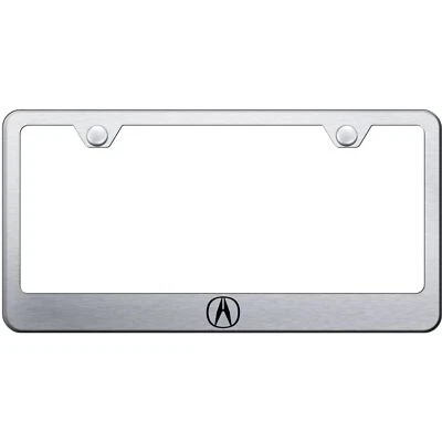 Marco de matrícula de acero inoxidable con logotipo grabado láser Acura Foto 1 de 3