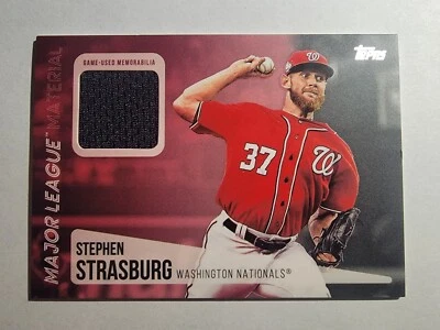 2019 TOPPS SERIES 2 STEPHEN STRASBURG WASHINGTON NATIONALS  GU RELIC #MLM-SS - Image 1 of 2