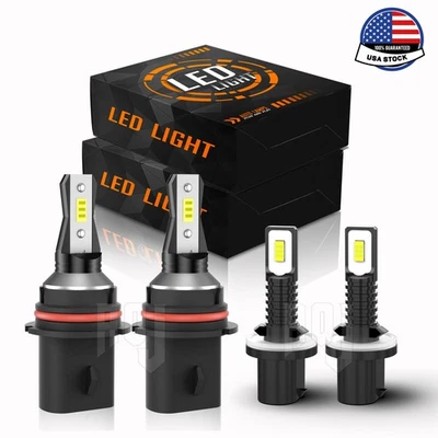 For Dodge Ram 4000 1997-1998 6000K 4x LED Headlight High/Low Fog Light Bulbs - Image 1 of 4