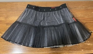 Tripp NYC schwarz grau Tüllrock Y2K Hot Topic Goth Punk Gr. Small 3 Lagen - Bild 1 von 15