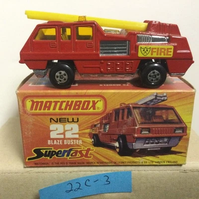 Lesney Matchbox Superfast 22C-3 Blaze Buster,unpainted base, silver Interior - Image 1 of 4