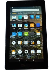 Amazon Fire 7 Tablet 7th Gen 8GB WiFi 7" Blue + 128GB SD Card - Picture 1 of 15