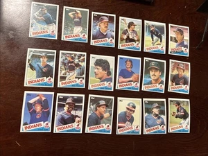 1985 TOPPS BASEBALL CLEVELAND INDIANS TEAM SET 25 CARDS - Picture 1 of 3