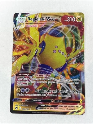 Pokémon Regieleki VMAX 058/195 Full Art Holo Ultra Rare Silver Tempest NM - Image 1 of 2