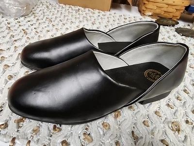 L.B. Zapatillas informales sin cordones Evans para hombre de cuero tipo radio negras talla 9M Foto 1 de 4