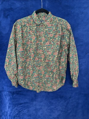 Blusa de algodón vintage años 80 floral con botones Top manga larga Lizwear talla S pequeña Foto 1 de 4