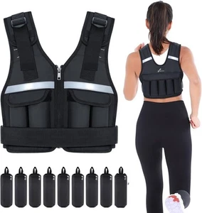 Adjustable Weighted Vest for Men Women: 0.9-8 kg / 0.9-19 kg Weight Ve - Picture 1 of 9