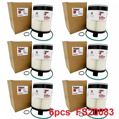 6Pcs Fuel Water Separator FS20083 Filter Fits For Cummins ISX DD13 DD15 DD16 New - Image 1 of 4