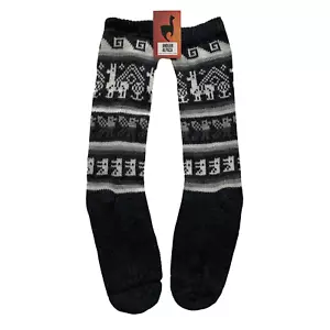 HANDMADE ANDEAN ALPACA OVER THE CALF SOCKS - Picture 1 of 31