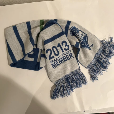 Seattle Sounders Adidas Scarf Striped Spell Out 2013 Season Ticket Member EUC Cover