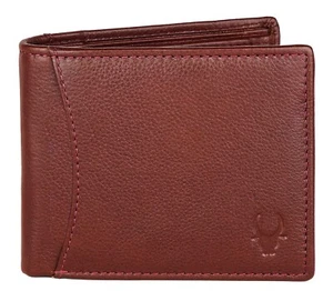 Nueva billetera ligera delgada de cuero granate protegida por RFID para hombre - Imagen 1 de 7