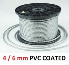 Gym Wire Rope Cable 100 Metres 4-6mm PVC Coated FREE DELIVERY
