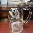 RARE 75TH WORLD SERIES BEER GLASS STEIN 8" LA DODGERS VS NEW YORK YANKEES