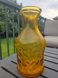 Vintage 1970's Bormioli Amber glass Jug Pitcher Carafe Italy Mid-Century 8.25" - Picture 1 of 3