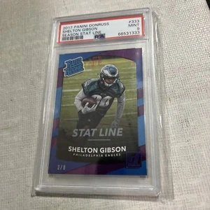 2017 Panini Donruss Shelton Gibson Season Stat Line # 3/8 SSP PSA 9 - Bild 1 von 2