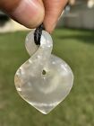 White/Gold "IRIDESCENT" New Zealand Real SHELL/Mother of Pearl TWIST 48x32x9 mm