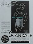 PUBLICITE SCANDALE CEINTURE EN TULLE FEMME DE 1936 FRENCH AD PUB PHOTO MARRANT