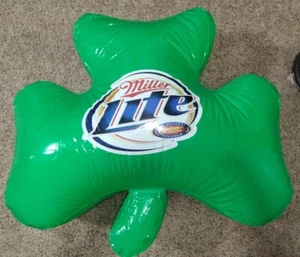 Huge Miller Lite Beer Inflatable 3 Leaf Clover Roughly 3 Foot Bar Decor Tavern  - Picture 1 of 2