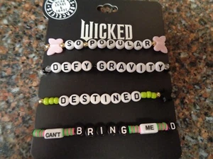 Böse Perlen Bettelarmband Set 4 Bioworld Glinda Elphaba Brandneu - Bild 1 von 7
