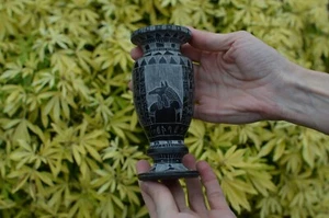Handmade Engraved Stone Vase from Egypt ~14.5 cm Tall - Picture 1 of 10