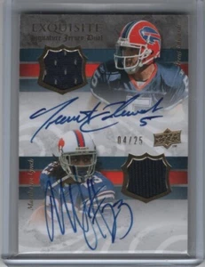 2008 Upper Deck Exquisite Dual Jersey Autograph Marshawn Lynch Trent Edwards /25 - Picture 1 of 1